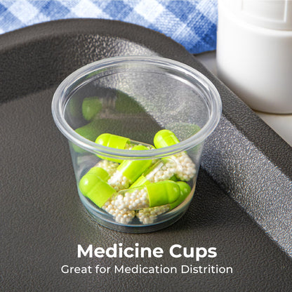 Fit Meal Prep condiment cups — BPA free and stackable for portioning and samples