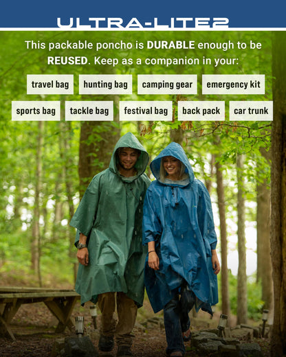 Coat — Lightweight and breathable waterproof poncho for adults and youth sizes