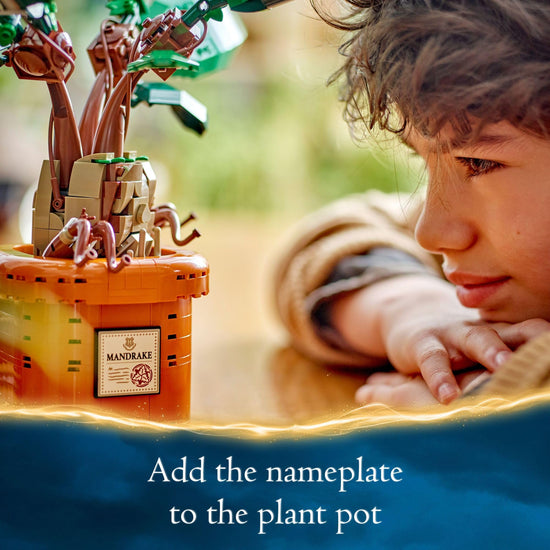 LEGO Harry Potter Mandrake figure and pot plant toy - magical creature playset for kids