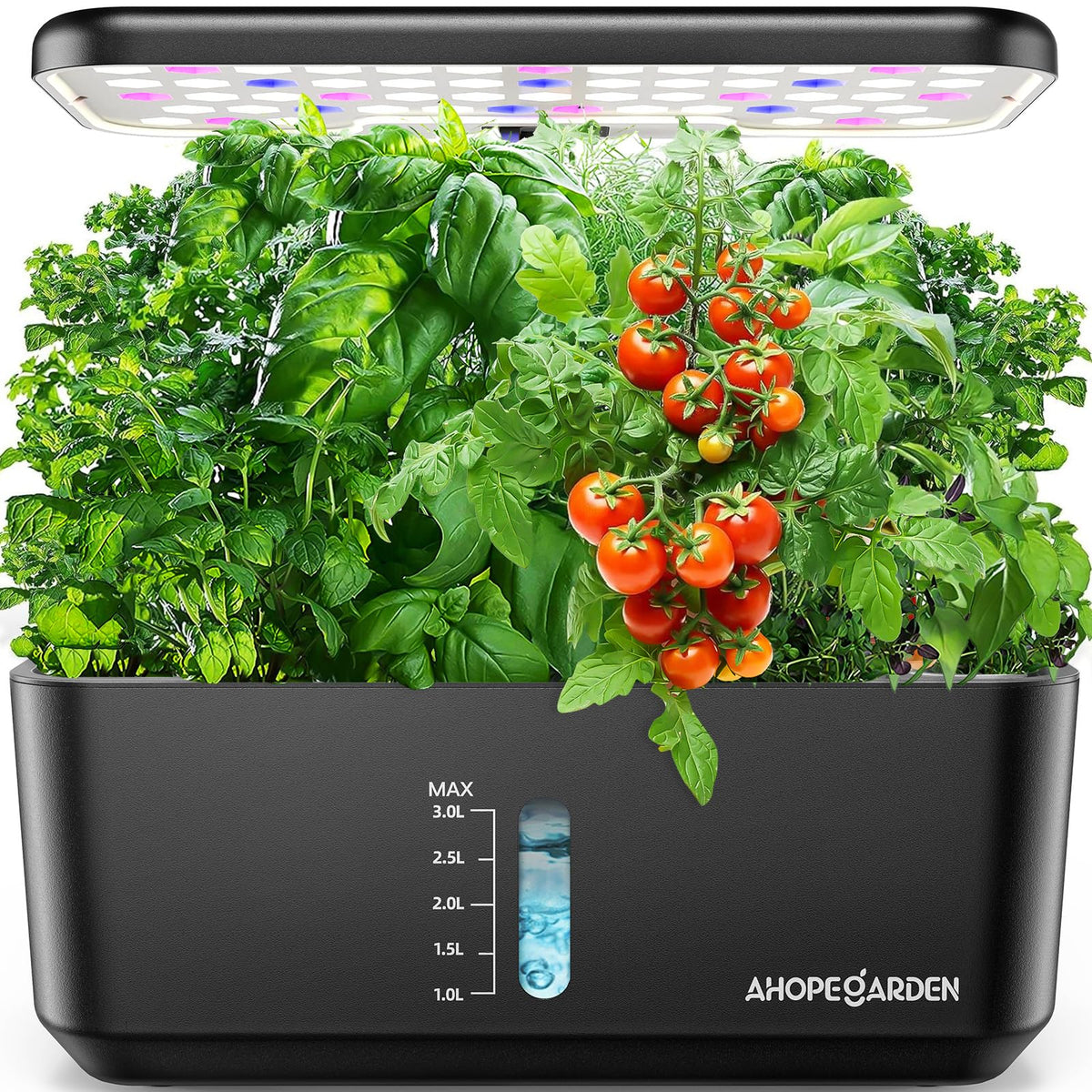 Ahopegarden indoor garden hydroponics growing system — 10 pods germination kit with LED light