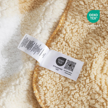 Cozy Bliss reversible double sided sherpa blanket - buffalo plaid design