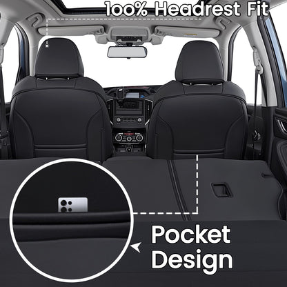 HKZ vehicle seat covers — Custom fit leather and waterproof for Subaru Forester 2019-2024