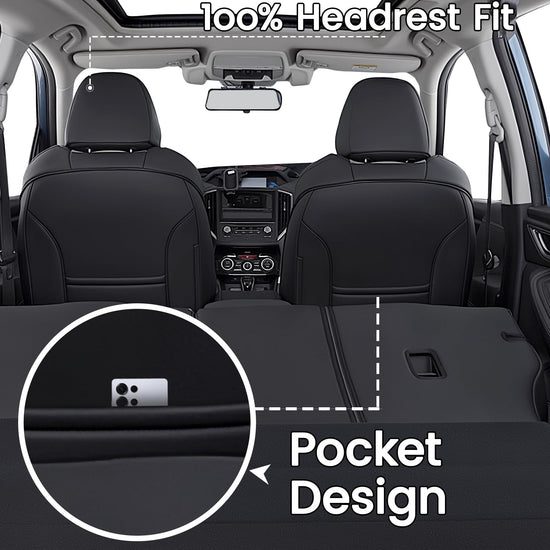 HKZ vehicle seat covers — Custom fit leather and waterproof for Subaru Forester 2019-2024