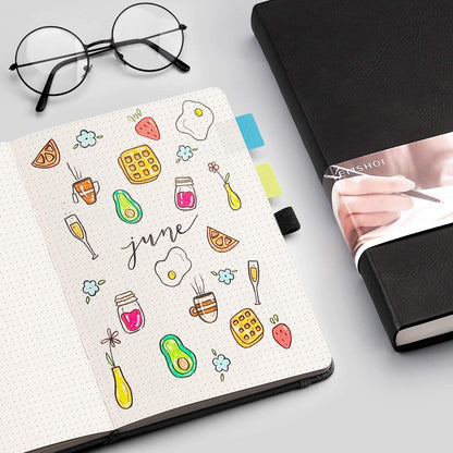 BLANK_BOOK — EMSHOI faux leather hardcover with numbered pages and college ruled grid