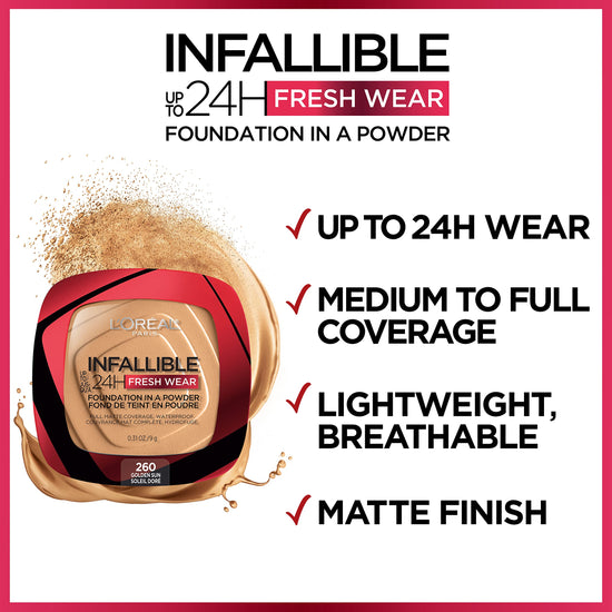 L’Oréal Paris L'Oreal Paris Infallible Fresh Wear Foundation in a Powder Up to 24H Wear oz