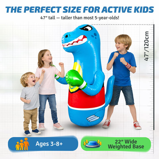 Preferred Toys punching bag — inflatable dinosaur with bounce back base