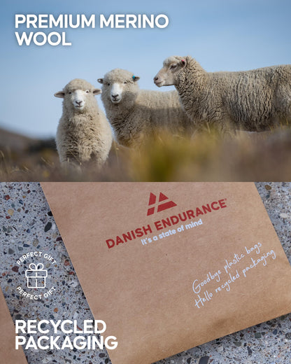 DANISH ENDURANCE merino wool hiking socks - breathable and anti-blister design