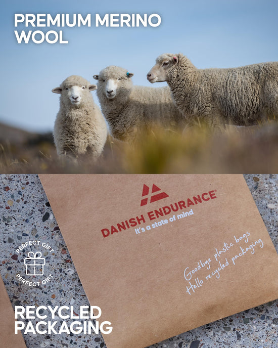 DANISH ENDURANCE merino wool hiking socks - breathable and anti-blister design