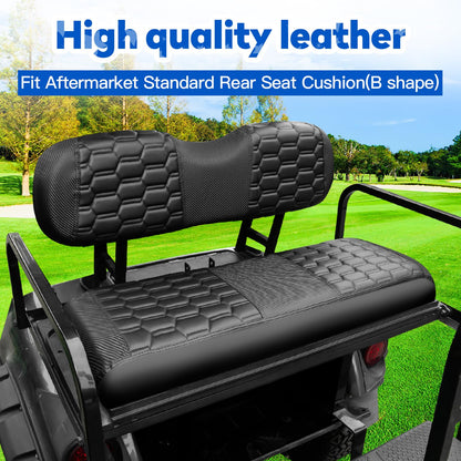 NOKINS Golf Cart Seat Covers - Hexagon carbon fiber style for EZGO TXT/RXV
