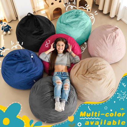 Habutway bean bag chair — luxurious velvet with high-rebound memory foam