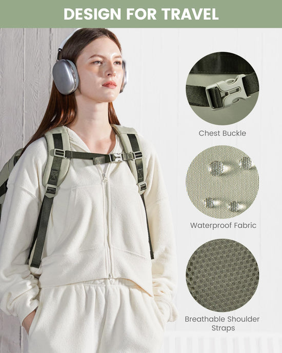 LOVEVOOK travel backpack with 3 packing cubes for carry-on and personal items