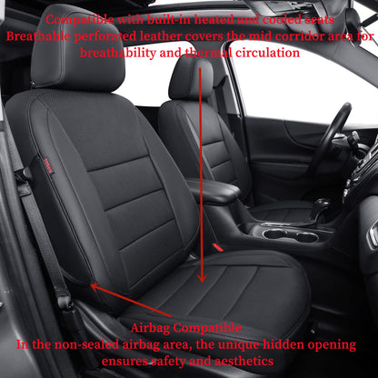 coverdream Traverse leather seat covers - Custom fit for 2018-2023 Chevy Traverse LT, RS, Premier