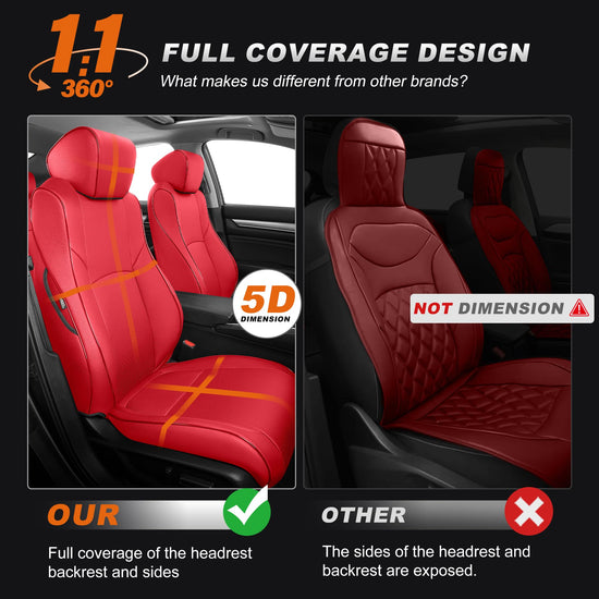 AOMSAZTO vehicle seat cover — Custom fit faux leather for Honda Accord 2018-2022