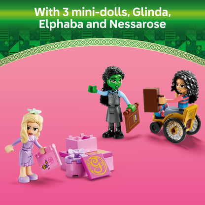 LEGO toy figure playset — Wicked Glinda, Elphaba & Nessarose at Shiz University