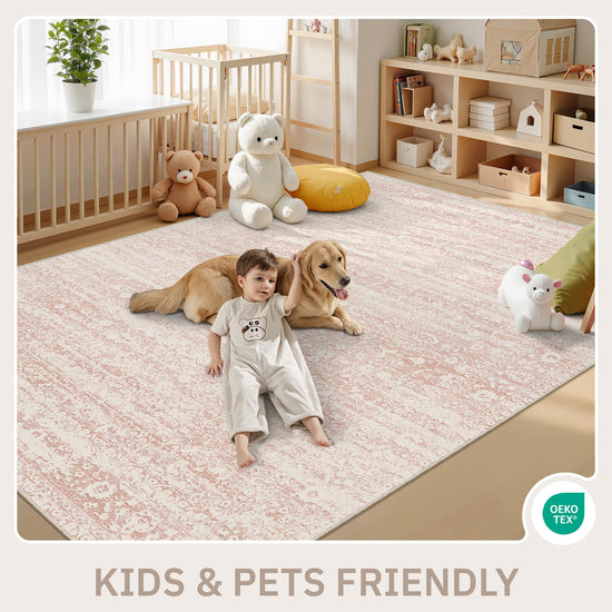 Soalmost area rug — anti slip washable design