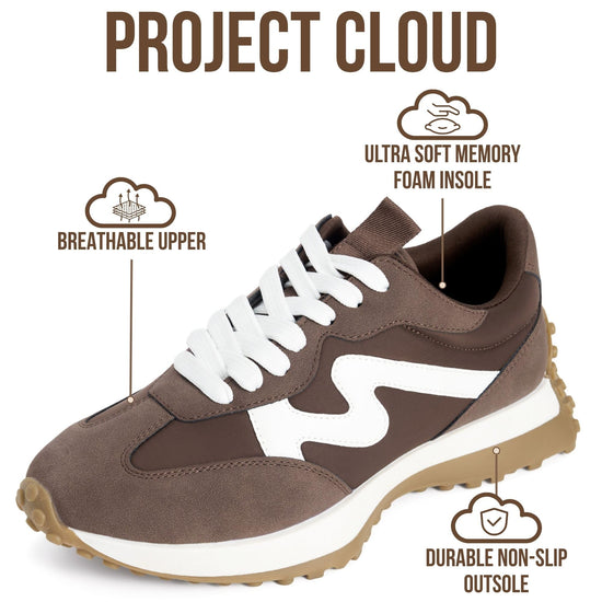 Project Cloud fashion sneakers — Memory foam and non-slip comfort shoes for women 2026
