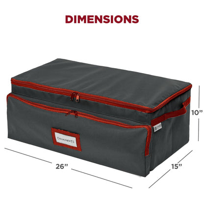 Premium ornament storage box - Holds up to 72 ornaments with adjustable compartments