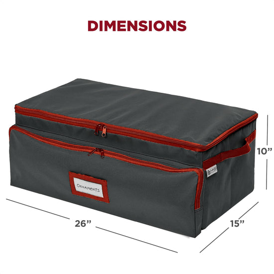 Premium ornament storage box - Holds up to 72 ornaments with adjustable compartments