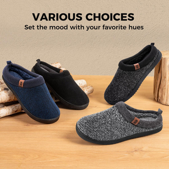 MERRIMAC men's slippers — comfy memory foam non slip design