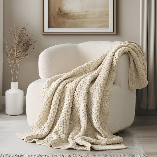 Blanket — Chunky chenille design by Evergracehome