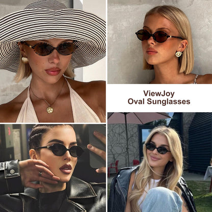 Shoes — Retro oval sunglasses for women in vintage 90s style