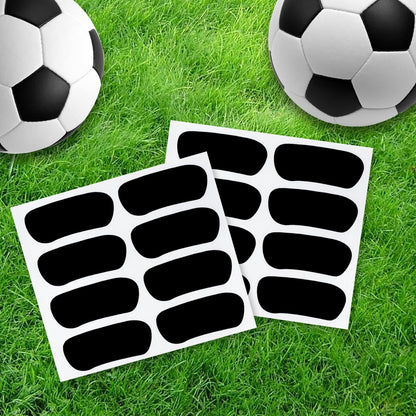 100 Pairs Sports Eye Black Stickers Set for Softball, Football, Lacrosse, Baseball Party Favors - Eye Stickers with 2 Pencils for Party Game Day Sports Supplies (Black)