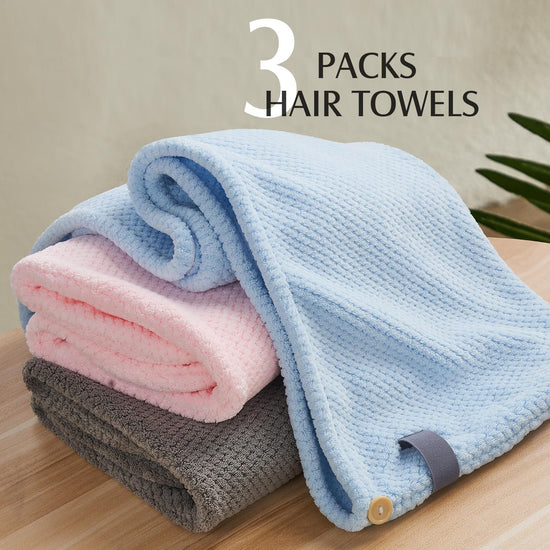 YFONG microfiber hair towel wrap - quick dry and super absorbent