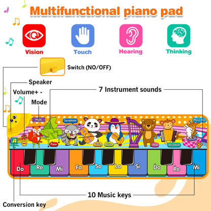 Musical instrument toy — kids piano mat for early education and playtime fun
