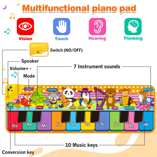Musical instrument toy — kids piano mat for early education and playtime fun