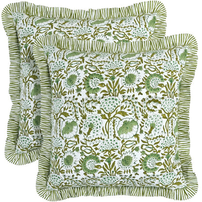 Ruffle decorative pillow cover — ruffle design