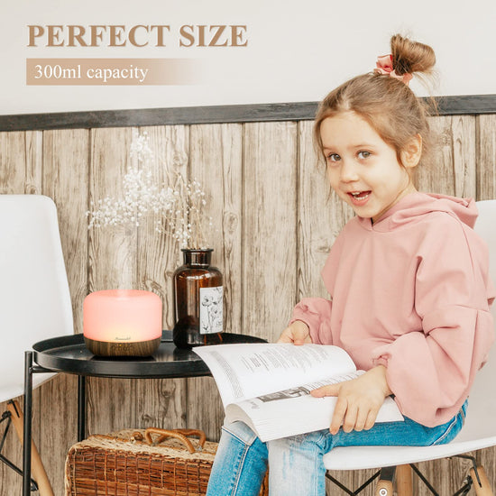 Aromatherapy essential oil diffuser — ultrasonic cool mist with colorful lights and auto off feature for home bedroom