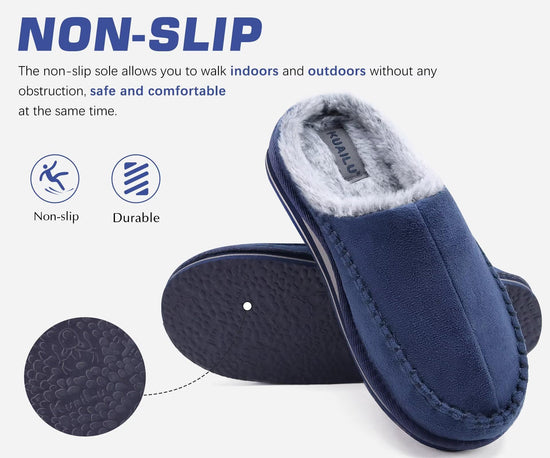 KuaiLu mens slippers with arch support and memory foam for indoor outdoor use
