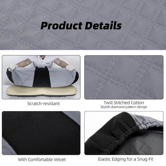 Roykaw vehicle seat cover — breathable double-layer fabric for EZGO TXT front seat