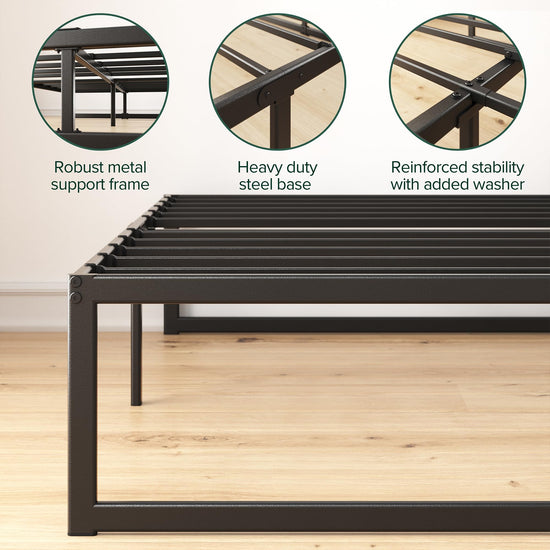ZINUS ABEL bed frame — Metal platform with steel slat support and easy assembly