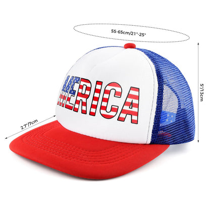 Labrostar 4th of July Hat Fourth of July Accessories American Flag Hat 4th of July Accessories Adjustable USA Hat Trucker Hats for Men Women Teen