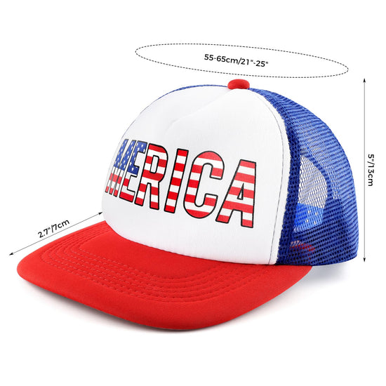 Labrostar 4th of July Hat Fourth of July Accessories American Flag Hat 4th of July Accessories Adjustable USA Hat Trucker Hats for Men Women Teen