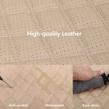HChengkikz vehicle seat cover — Breathable and waterproof napa leather, beige