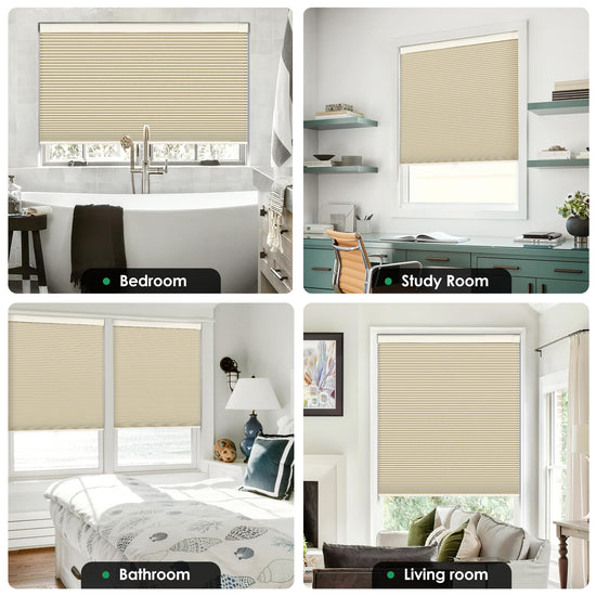 LazBlinds window shade — no tools no drill cordless honeycomb shades for home