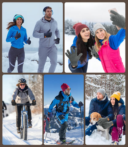 CHENMEI winter gloves - warm touchscreen wool knit for cold weather driving and texting