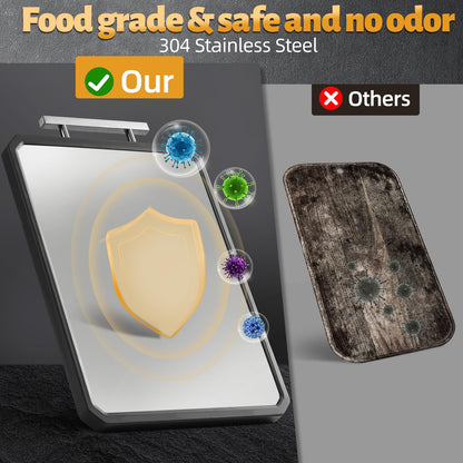 Cutting board — Double sided non-slip design with juice groove and mesh