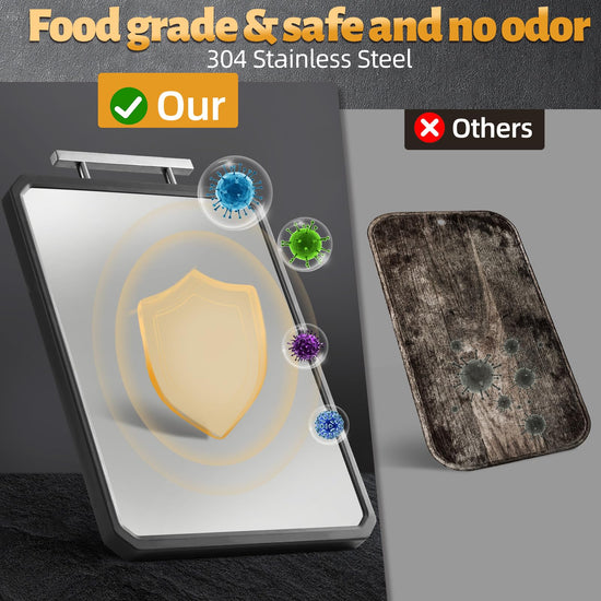 Cutting board — Double sided non-slip design with juice groove and mesh