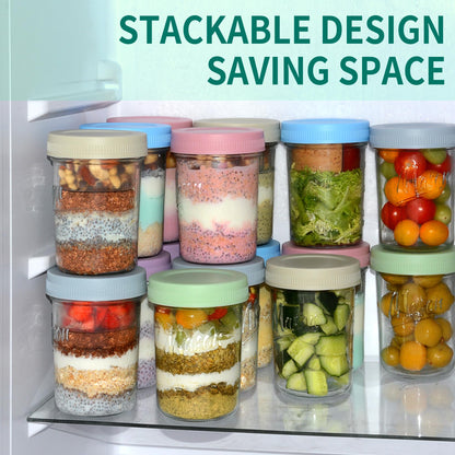 Xyptorix food storage container — Leak-proof overnight oat container with lid