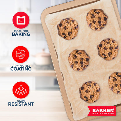 BAKKEN baking pan set — Commercial grade carbon steel with nonstick coating
