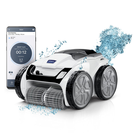 Polaris pool vacuum — Smart robotic cleaner with iAquaLink control and long cable