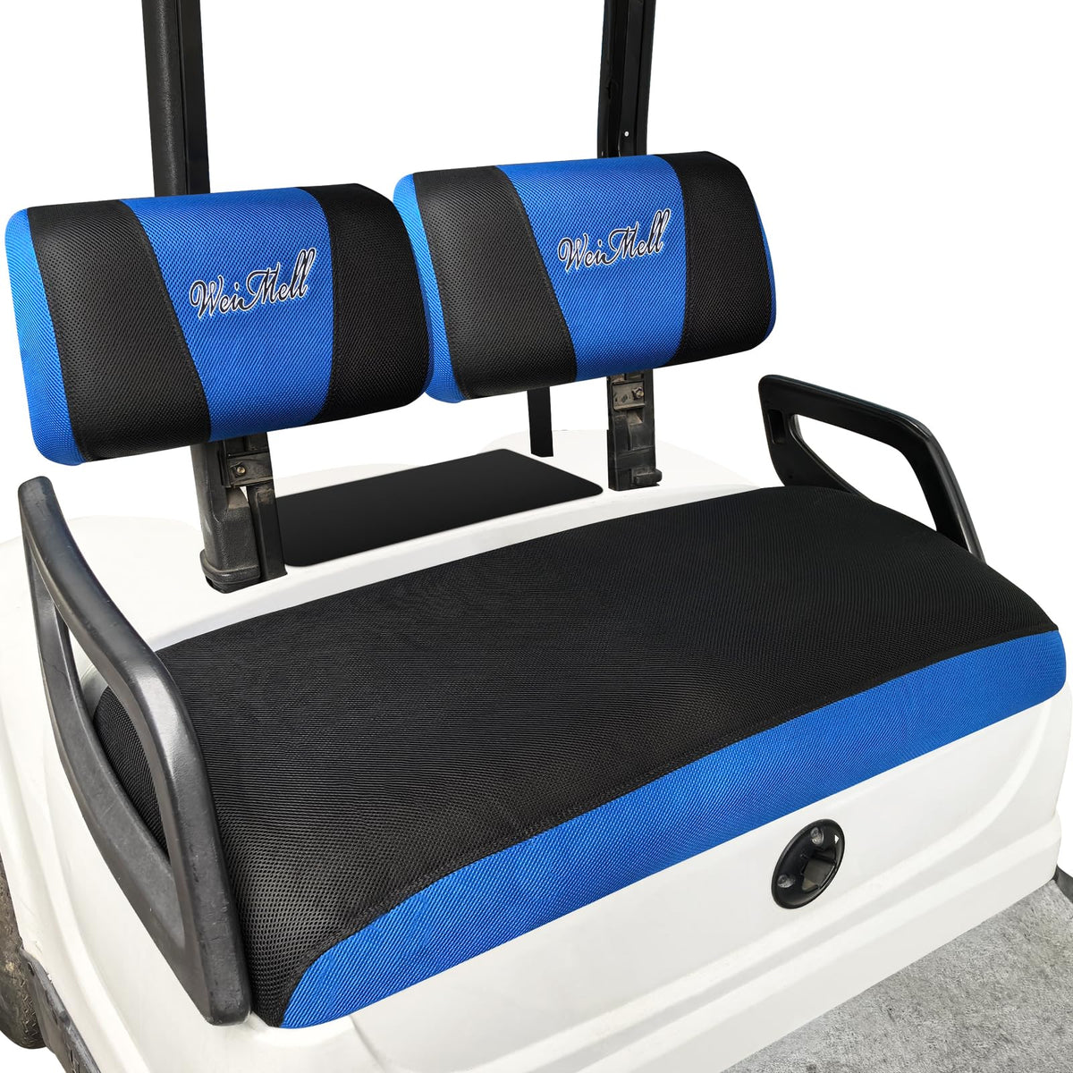 Golf Cart Seat Covers Fit Yamaha G22 G19 G16 G14 G11 G9 G8 G2 Club Car DS Pre-2000 Front Seat Covers Stretchy Breathable Washable Ordinary Cushions Cover No Nails Gun Easy to Install Black & Blue