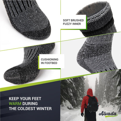 Alvada socks — Warm thermal wool for winter moisture wicking and breathable