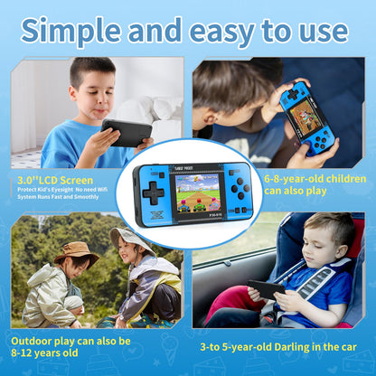 Handheld game with 220 retro games - Portable gaming player with rechargeable battery and LCD screen