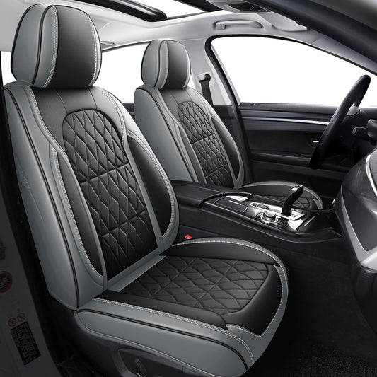 Aierxuan vehicle seat cover — waterproof leather for Toyota and Ford models in black-grey