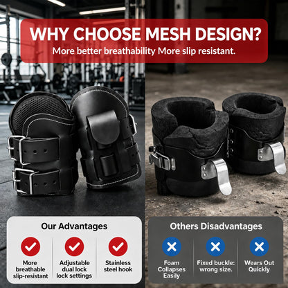Elezenioc Mesh Anti Gravity Inversion Boots for Hanging Upside Down,Inversion Boots for Inversion Decompression Stretching and Abdominal Exercise,Strength Training Inversion Equipment for Home Gym