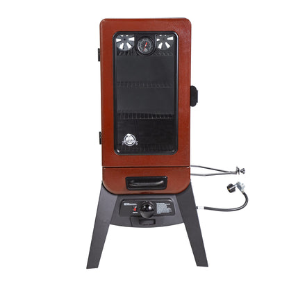 Pit Boss food smoker — 3-series gas vertical smoker in red hammertone